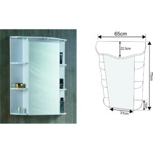 горен огледален шкаф за баня 2000-65