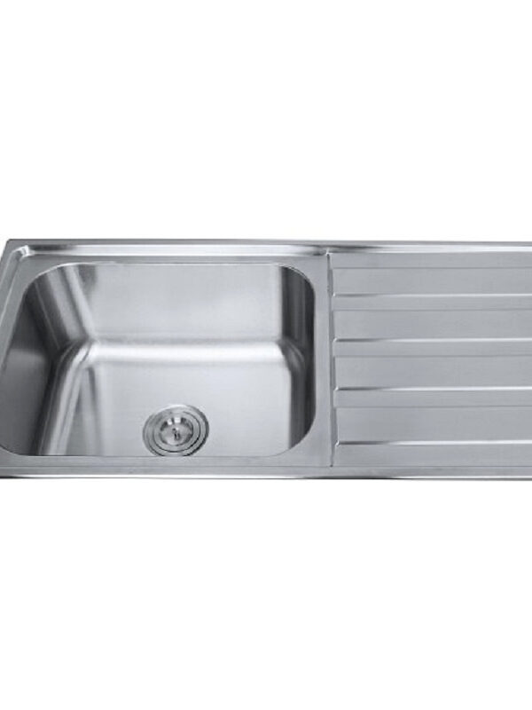 Кухненска мивка алпака Inter Ceramic ICK 10050R TAMPICO, 100x52 см, едно корито, десен отцедник, инокс