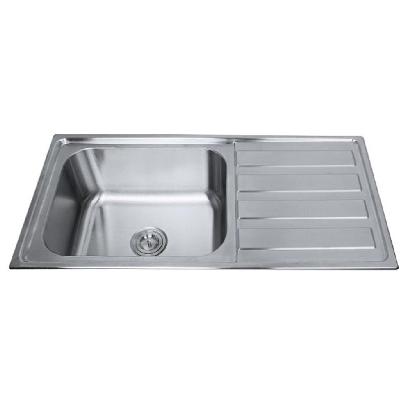 Кухненска мивка алпака Inter Ceramic ICK 10050R TAMPICO, 100x52 см, едно корито, десен отцедник, инокс