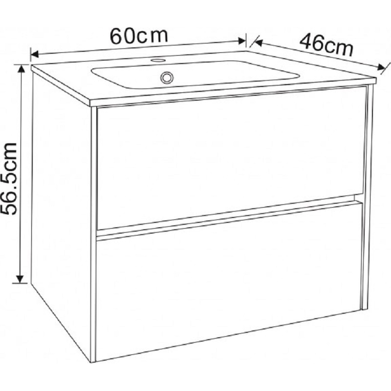 Долен конзолен PVC шкаф за баня 5955 - Image 4