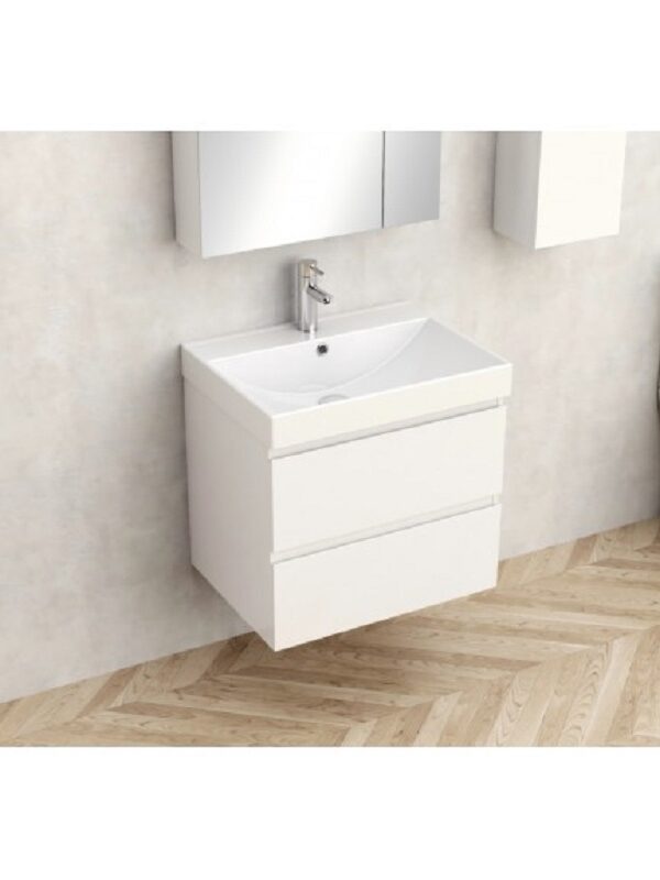 Долен конзолен шкаф за баня 6038-60W+УМИВ. 5953W-2NEW