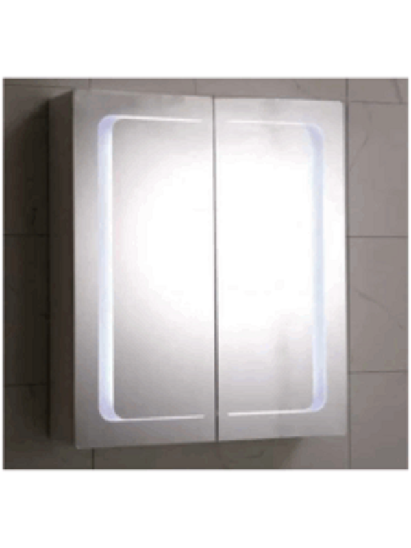 Горен огледален PVC шкаф за баня 7013 LED