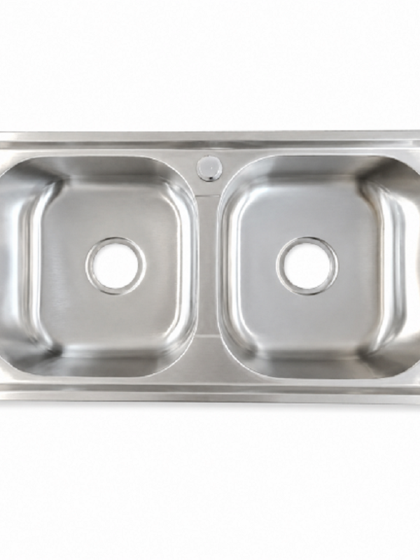Кухненска мивка алпака Inter Ceramic ICK 7641 GR, 76x41 см, две корита, сатенено покритие, без отцедник