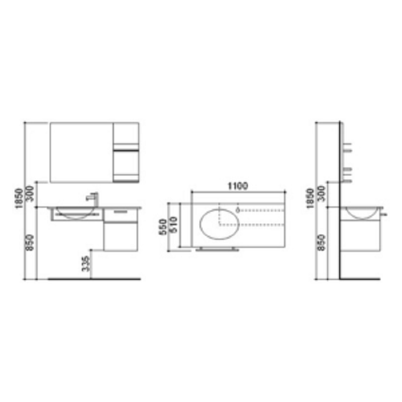 Комплект мебели за баня BBF 8021 - Image 3