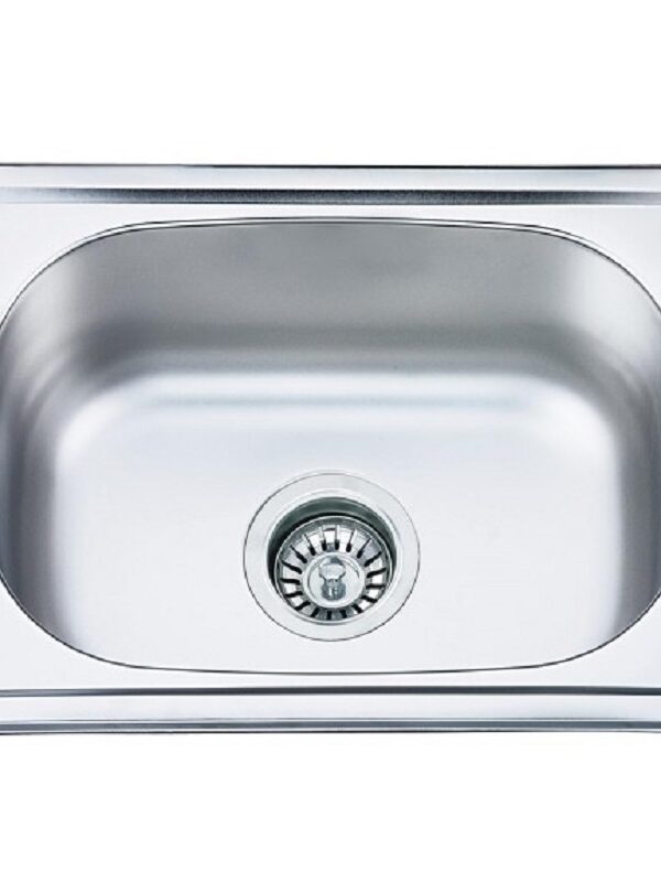 Кухненска мивка алпака Inter Ceramic ICK 4844, 48x35 см, едно корито, хром гланц, без отцедник