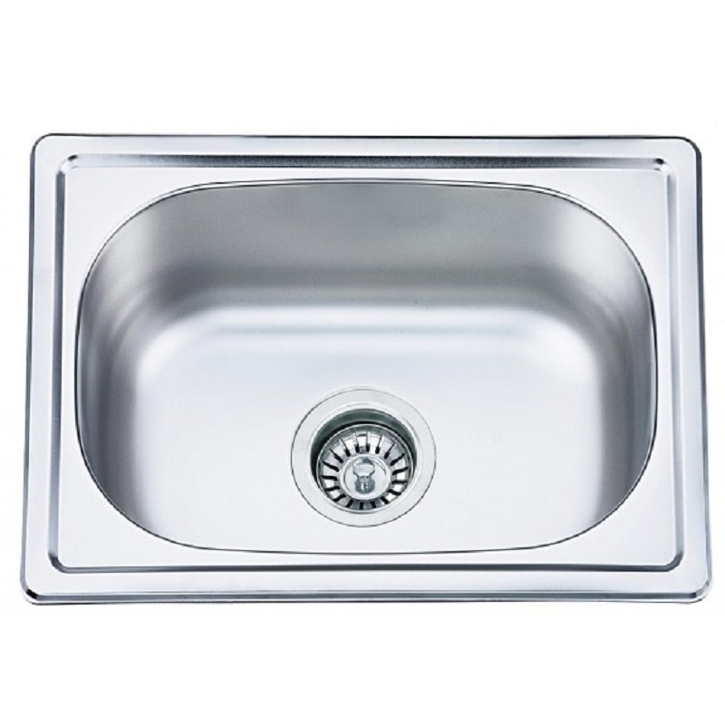 Кухненска мивка алпака Inter Ceramic ICK 4844, 48x35 см, едно корито, хром гланц, без отцедник