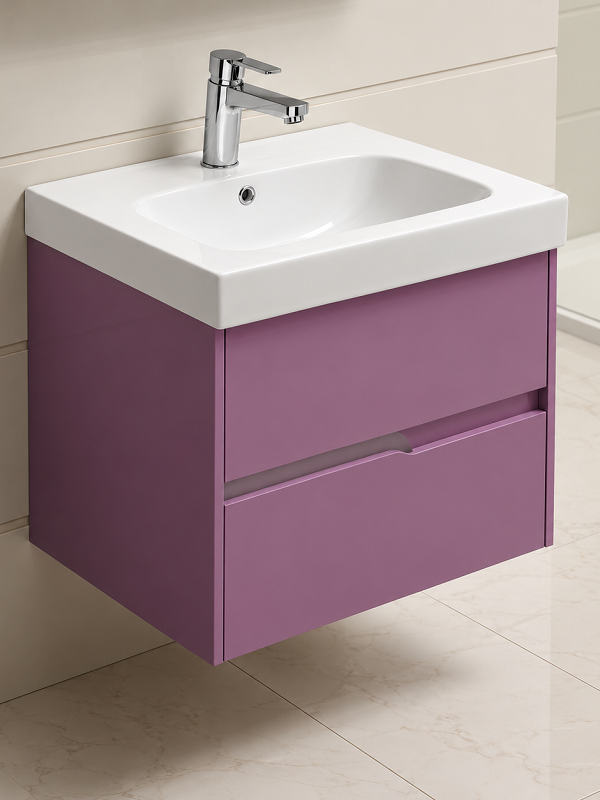 Шкафове за баня ICP 6049 Purple в лилав цвят