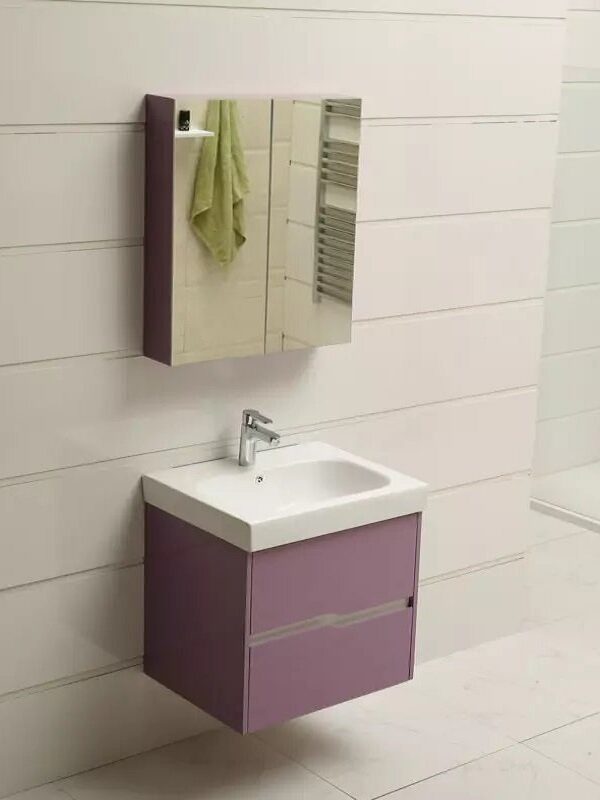 Шкафове за баня ICP 6049 Purple в лилав цвят